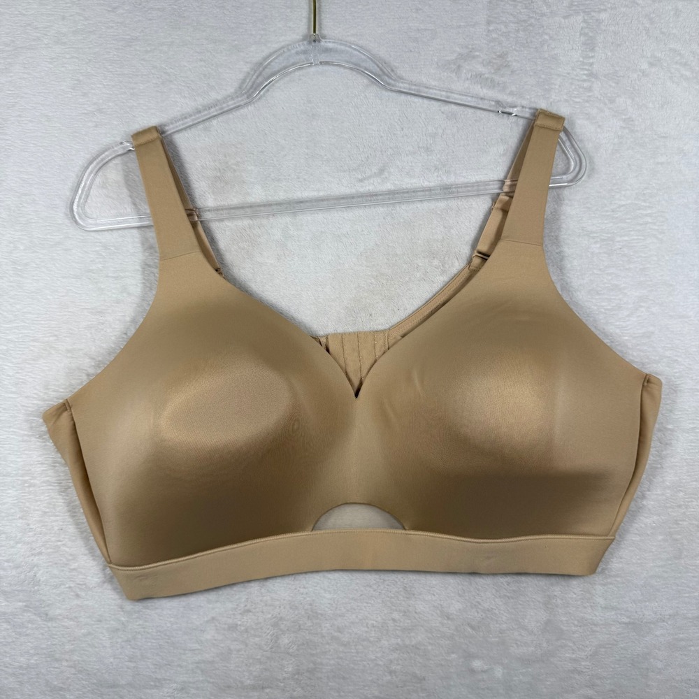 Cacique Tan Beige Lightly Lined No-Wire Full Coverage Bra 46DD A83570‎